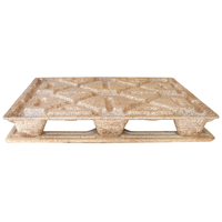 Palette en bois recyclé, durable, réutilisable, robuste, moulée, double face, pour l'industrie, 4 voies, 1200x1000x142mm, best-seller