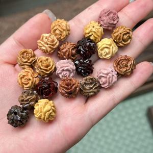Sandalwood Rose Beads For <b>Jewelry</b> Making Ethnic Style Loose Wood Beads Flower Shape JDPZW50 - Product Image 2