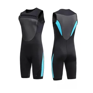 定制轻质高品质胸部拉链3毫米氯丁橡胶超弹力冲浪游泳短潜水服