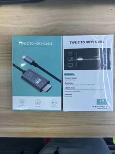 สายเคเบิล USB-C เป็น HDTV 4K 30Hz HD ยาว 2 เมตร ตัวแปลง Thunderbolt 3 สำหรับแล็ปท็อป Pro Air Galaxy Phone 16 15 Surface สายวิดีโอ HDTV สำหรับทีวี - Product Image 2