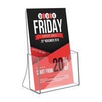 Support de comptoir en plastique transparent, en plastique, pour tapisserie, présentoir de 80mm