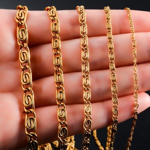 Collier en acier inoxydable plaqué or avec chaîne torsadée pour femmes et hommes, accessoires de fabrication de bijoux, collier ras du cou, cadeau DIY - Product Image 6