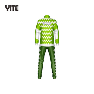 Celana pria ritsleting Logo kustom desain terbaru pakaian olahraga hijau neon - Product Image 3