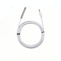 Sonde capacitive étanche en acier inoxydable avec connecteur jack 3,5 mm pour capteur de température et d'humidité (-55 à 125°C) pour la surveillance industrielle