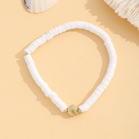 Bracelets tendance pour femmes avec breloques étoile de mer et coquillage, perles Heishi imitation nacre blanches, accents dorés, ensemble de bijoux océaniques