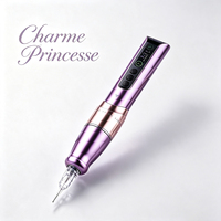 Stylo PMU sans fil Charme Princesse, course réglable, affichage numérique, double batterie, machine de maquillage permanent pour sourcils et lèvres