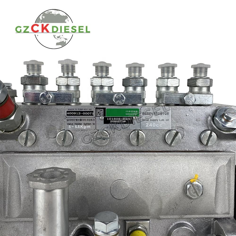 ddft専用 Doosan dB58 Engine Fuel Injection Pump 400912-00071 400912