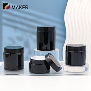 Mẫu Vật Nuôi BPA Miễn Phí 100G 150G 20Ml 50Ml 80Ml 100Ml 200Ml 400Ml 500Ml Nhựa Màu Đen Vòng Rỗng Kem Mỹ Phẩm <span class=keywords><strong>Jar</strong></span> Với Nắp - Product Image 3