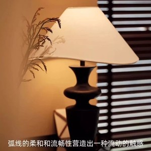 Vintage Style <b>Table</b> <b>Lamp</b> Solid Wood <b>Base</b> E27 LED Bulb 220V Switch Control Eye Caring Bedside Lighting Decor - Product Image 3