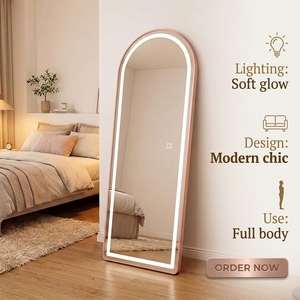 Modern Design LED <strong>Full</strong> <strong>Length</strong> Standing <strong>Wall</strong> <strong>Mounted</strong> Touch Switch Smart <strong>Mirror</strong> for Bedroom Hotel Use - Product Image 5