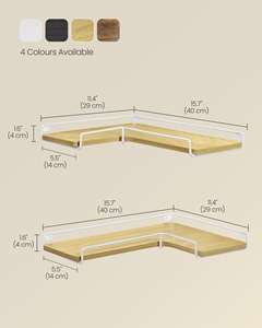 <span class=keywords><strong>Étagère</strong></span>s d'angle en bois en forme de L <span class=keywords><strong>VASAGLE</strong></span> pour mur, <span class=keywords><strong>étagère</strong></span> <span class=keywords><strong>murale</strong></span> d'angle pour salon, chambre, cuisine, <span class=keywords><strong>étagère</strong></span>s flottantes, lot de 2 - Product Image 4