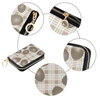 Portefeuille court avec impression de coquille d'opie hawaïenne, blocage RFID, impression personnalisée, porte-cartes en cuir pour femmes, pochette à fermeture éclair, portefeuille pour femmes