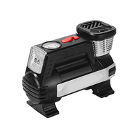 Compresseur d'air à entraînement direct - 12V 100psi Gonflage rapide en 3min30s Jauge mécanique rétroéclairée noire Matériau ABS Lumière d'urgence Pneu