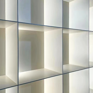 Étagère à livres sur pied en verre bleu or métallique flottant moderne de luxe MATA pour la maison, le bureau, l'affichage en magasin de bandes dessinées, la porte <span class=keywords><strong>murale</strong></span> - Product Image 2