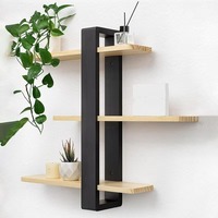 Étagère murale en bois à 3 niveaux pour chambre à coucher, salon, bureau, salle de bain, décoration intérieure