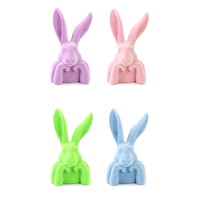 Statue de lapin floqué moulée par soufflage, grande figurine de lapin en velours, ornement de décoration intérieure pour étagère de salon, fourniture de Pâques