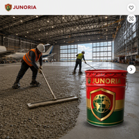 Enduit de construction liquide époxy Junoria haute résistance renforcé au sable de quartz, couche de nivellement haute épaisseur mate pour entrepôt