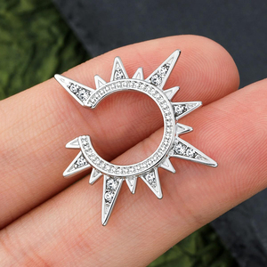 Toposh venta al por mayor nuevo Sexy médico acero cuerpo pezón <span class=keywords><strong>Piercing</strong></span> Acero inoxidable circón cristal 14G pezón anillo joyería - Product Image 6
