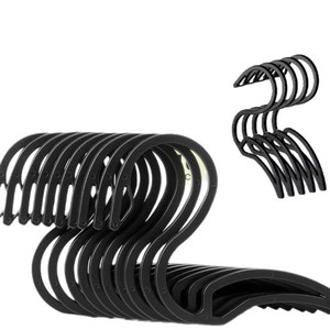 Hoodie Hangers <b>S</b>-shaped Plastic <b>Hook</b> Rack Multifunction Sustainable Modern Living Room Clothing Organizer Single Injection - Product Image 5