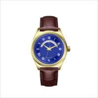 Reloj de cuarzo práctico con ventana de calendario semicircular