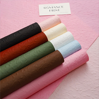 Harga pabrik gaya Korea bungkus hadiah bunga Batik timbul tekstur batu kertas pembungkus tebal buket kemasan toko bunga