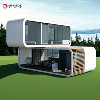 Maison préfabriquée mobile insonorisée, maison modulaire, hôtel, bureau, maison-capsule, maison Apple avec chambre