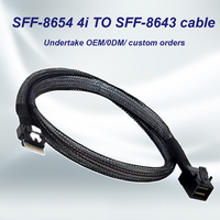 Cable Slim SAS SFF-8654 4i de 38 Pines para Host a Mini SAS HD SFF-8643 de 36 Pines para Computadora