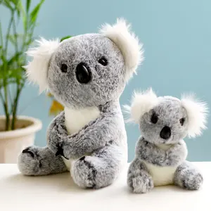 Mini Koala de peluche de alta calidad para madre y bebé, juguete gris de felpa Adorable, Mini Koala de peluche