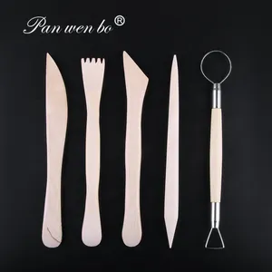 Wholesale Clay Sculpture 5 Pieces Pottery Tool Set Polymer Clay Sculpture Pottery Tools
