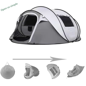 Large Family Outdoor Four-Season Camping Hiking <b>Tent</b> Automatic <b>Pop</b>-<b>Up</b> Instant Setup Single Layer 1500-2000mm Waterproof - Product Image 5