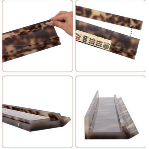 Estante de Acrílico para Fichas de Mahjong Americano de 17.5 Pulgadas – Transparente con Opciones de Color - Product Image 5