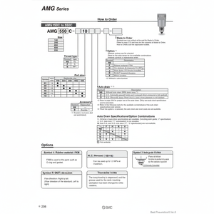 เครื่องกรองอากาศแบบนิวเมติก SMC AMG550C-06C เครื่องแยกน้ำ - Product Image 1