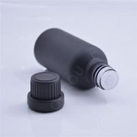Bouteille en verre noir opaque 5-100 ml pour huiles essentielles et cosmétiques avec insert réducteur d'orifice