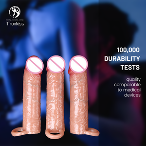 Wearable Dildo Kondom Adult Produkte Adult Toys Realistische Silikon Penis vergrößerung für männliche Verzögerung Sexspielzeug Dildo Kondom - Product Image 2