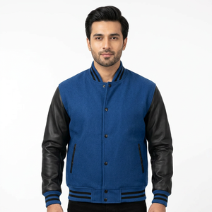 Letterman Baseball School College Boy <b>Men</b> Varsity Bomber Jacket Multi-color Variety of Color Options - Product Image 1