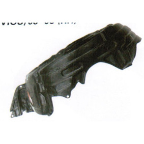 แผ่นบุซุ้มล้อหน้ารถยนต์โตโยต้า วีออส ปี 2003-2006 สีดำ พลาสติก อะไหล่ทดแทน รุ่น TY66161 - Product Image 2