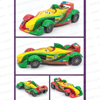 Lot en gros de voitures de course en alliage, jouets de machine à griffes, thème dessin animé populaire américain, cadeaux de fête pour enfants