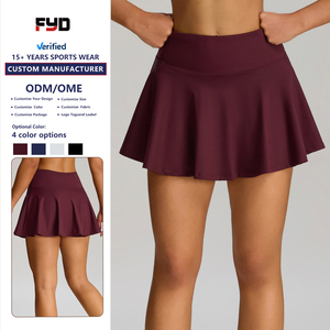 Nouvelle jupe-short de golf taille haute respirante à séchage rapide 2026, jupe plissée athlétique personnalisée avec poches pour femmes, idéale pour le tennis et le pickleball - Product Image 1