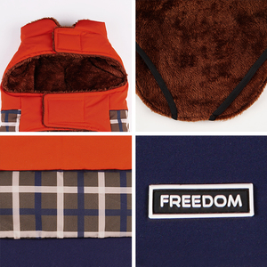 Vêtements pour chiens à carreaux adhésifs vêtements chauds pour animaux de compagnie gilet chien manteau d'hiver pour <span class=keywords><strong>Schnauzer</strong></span> - Product Image 2