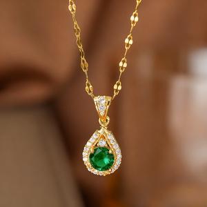 Collar YWXS de Moda 2025 con Colgante de Gota de Agua con Circonita, Estilo Zodiaco, de Alta Gama, Ligero, Lujoso, Simple, para Mujer, al por Mayor - Product Image 3