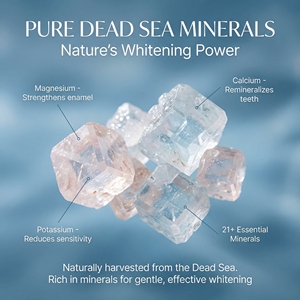 Tiras blanqueadoras de dientes personalizadas sin peróxido con fórmula de sal del Mar Muerto, tiras blanqueadoras naturales para dientes sensibles - Product Image 2