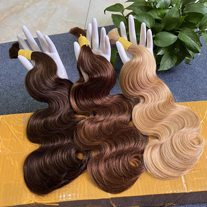Tressage <span class=keywords><strong>Des</strong></span> Cheveux Extensiones #4 #27 #30 Marrón oscuro Miel Rubio Onda del cuerpo Boho Trenzas Cabello humano a granel para trenzar - Product Image 1