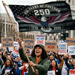 Drapeau personnalisé en polyester 3x5 pieds Aigle Noir USA 250 ans, Bannière patriotique commémorative du <span class=keywords><strong>250e</strong></span> anniversaire des États-Unis - Product Image 5
