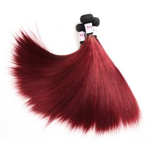 En gros Meilleure Qualité 100% Remy Cheveux Rouge Foncé Raides Malaisiens Cheveux Armure Extension Pas Cher 1B-99J Couleur - Product Image 2