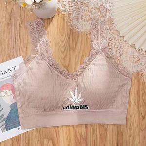 สปอร์ตบราลูกไม้ด้านหลังสวยสำหรับผู้หญิงบราแต่งลูกไม้สไตล์ใหม่ชุดชั้นในกีฬาสำหรับเด็กผู้หญิงบราเล่นโยคะ - Product Image 3