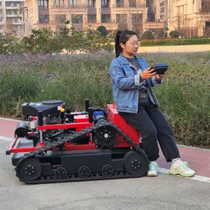 DQG CE EPA nuevo diseño Control remoto Robot Crawler cortacésped multiusos Rc cortacésped para jardín