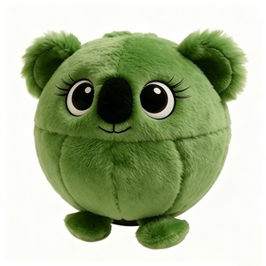 Custom Koala <b>Plush</b> Keychain Round Koala <b>Plush</b> Ball Cute Green Super Soft Fabric Halloween Accessory - Product Image 1