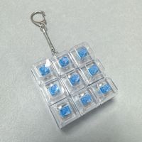 Teclado mecánico iluminado de 9 teclas, cuadrado, de plástico, con botones de descompresión, juguete antiestrés con luces intermitentes para teléfono