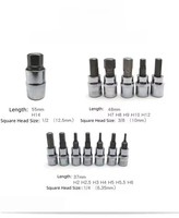 Ensemble d'outils de réparation pour clé à cliquet hexagonale en acier au chrome-vanadium, 13 pièces