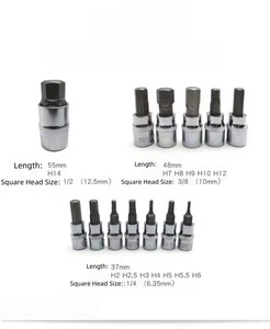 Ensemble d'outils de réparation pour clé à cliquet hexagonale en acier au chrome-vanadium, 13 pièces - Product Image 2
